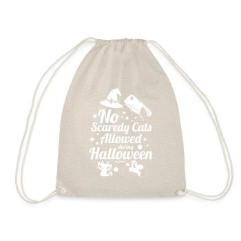 Cat Ghost Witch Halloween Party - Drawstring Bag - nature - Front