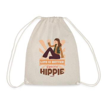 Das Leben als Hippie ist besser - Turnbeutel - Natur - Vorne