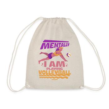 Volleyball Beachvolleyball Geschenk Strand - Turnbeutel - Natur - Vorne