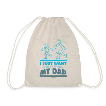 Papa Fille Enfant Fête des Pères Fille Cadeau - Sac de sport léger - nature - Devant