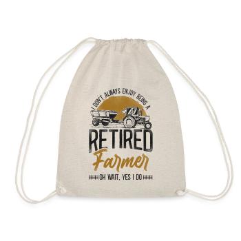 Farming Farmer Retired Tractor - Drawstring Bag - nature - Front