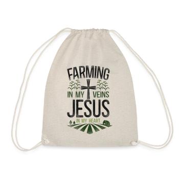 Farming Farmer Faith Christian - Turnbeutel - Natur - Vorne