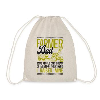 Farming Farmer Dad Father Tractor - Drawstring Bag - nature - Front