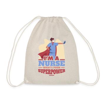 Je suis une infirmière Quel est votre superpouvoir - Sac de sport léger - nature - Devant