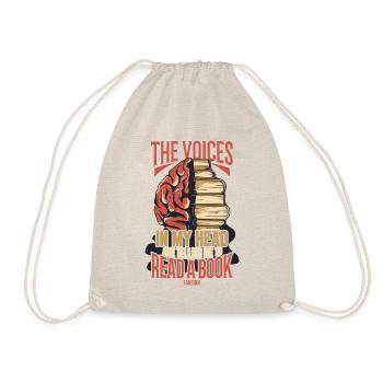 The Voices In My Head Are Telling Me To Read A Boo - Drawstring Bag - nature - Front