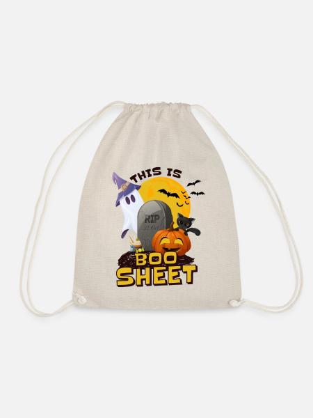 Halloween This is Boo Sheet Geist Friedhof - Turnbeutel - Natur
