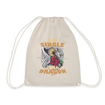 I'm Not Single I Have A Dragon - Drawstring Bag - nature - Front