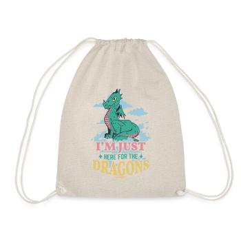Je suis juste ici pour les dragons - Sac de sport léger - nature - Devant