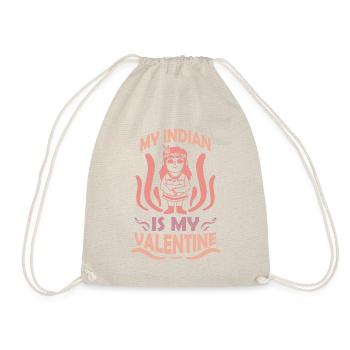 My Indian Is My Valentine Native People USA - Turnbeutel - Natur - Vorne