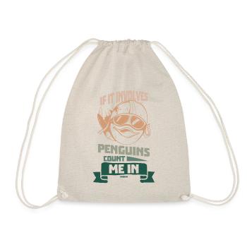 If It Involves Penguins Count Me In - Drawstring Bag - nature - Front