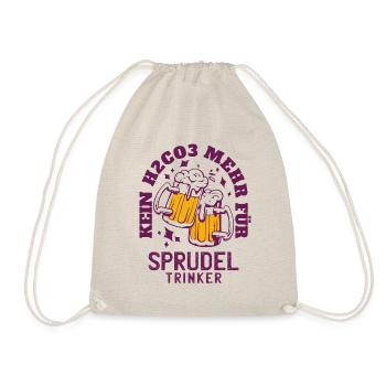 Kein H2CO3 mehr für Sprudeltrinker Bierspruch - Turnbeutel - Natur - Vorne