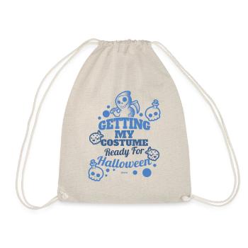 cute kids Grim Reaper for Halloween - Drawstring Bag - nature - Front