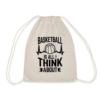 Basketball Herzschlag - Turnbeutel - Natur - Vorne