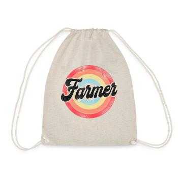 Farming Farmer Retro Vintage - Turnbeutel - Natur - Vorne