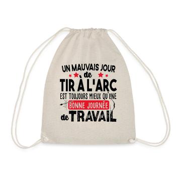 Tir à l'arc Travail Sport Flèche Cadeau Humour - Sac de sport léger - nature - Devant