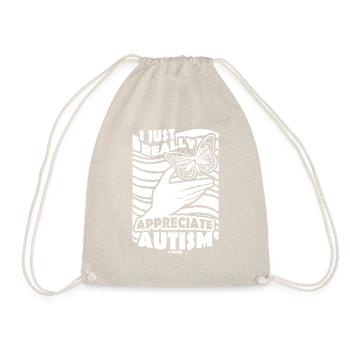 Autisme autistique Conscience Papillon Amour - Sac de sport léger - nature - Devant