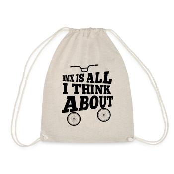 Gift idea for a BMX rider - Drawstring Bag - nature - Front