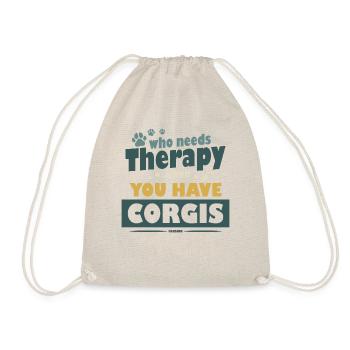 Corgi thérapie dicton amusant pour les amoureux des chiens - Sac de sport léger - nature - Devant