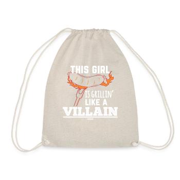 This Girl Is Grillin´ Like A Villain - Turnbeutel - Natur - Vorne