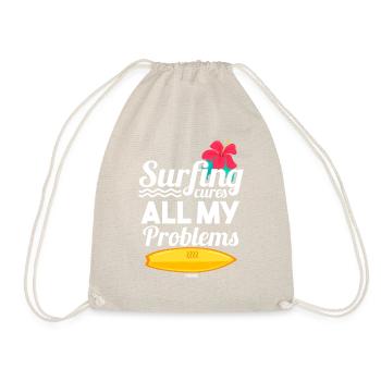 Surfboard - Drawstring Bag - nature - Front