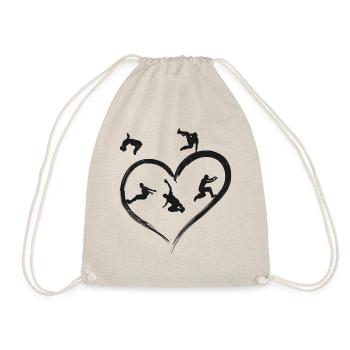 Parkour Free Running Traceur Heart - Drawstring Bag - nature - Front