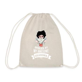 coole Oma strickt für das Baby - Turnbeutel - Natur - Vorne