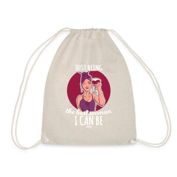 Wine spritzer woman cool saying - Drawstring Bag - nature - Front