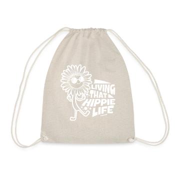 Garten Sonnenblume Hippie Pflanzen lustig - Turnbeutel - Natur - Vorne