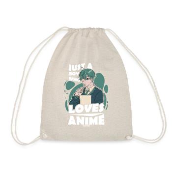 I Love Anime Japan Manga Cosplay Nerd Gift - Drawstring Bag - nature - Front