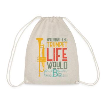 Trumpet Player B Flat Vintage - Drawstring Bag - nature - Front