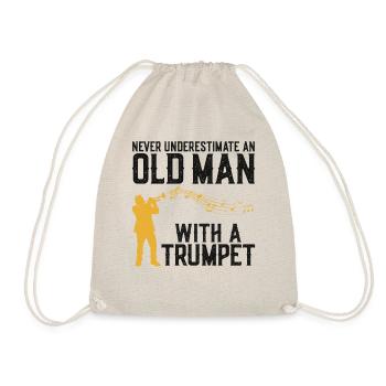 Trumpet Player Dad Father Retired - Turnbeutel - Natur - Vorne