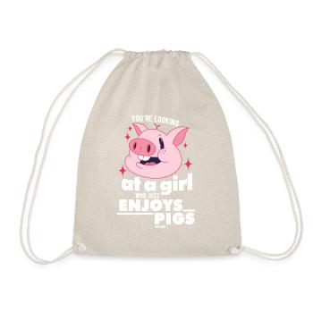 Pig Farm Girl - Drawstring Bag - nature - Front
