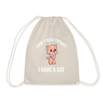 I Don't Need Therapy I Have A Cat - Drawstring Bag - nature - Front