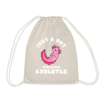 Just A Boy Who Loves Axolotls - Turnbeutel - Natur - Vorne