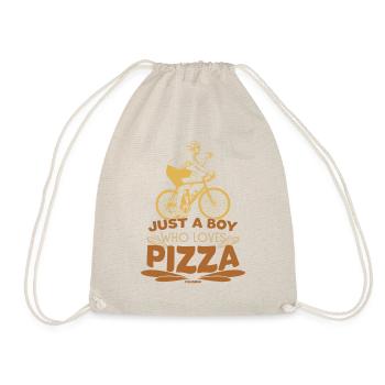 Juste un garçon qui aime la pizza vélo de montagne - Sac de sport léger - nature - Devant