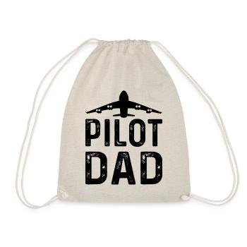 Pilot Daddy - Airport Plane Pilot Airplane Pilot D - Drawstring Bag - nature - Front