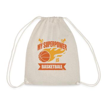 My superpower is basketball - Drawstring Bag - nature - Front