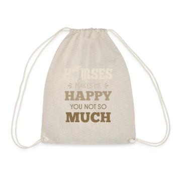 Horses make me happy - Drawstring Bag - nature - Front