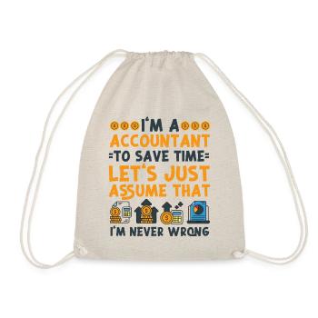 Accountant Bookkeeper Accounting - Drawstring Bag - nature - Front
