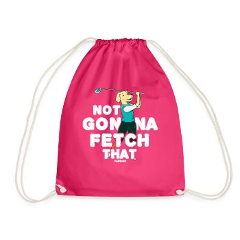 Golf Golfer Golfschläger Spruch Hundeliebhaber - Turnbeutel - Fuchsia - Vorne