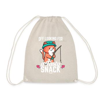Angeln Katze Kinder Fische - Turnbeutel - Natur - Vorne