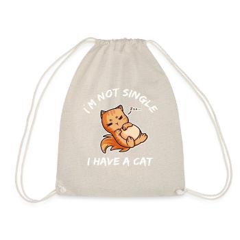 I'm Not Single I Have A Cat - Drawstring Bag - nature - Front