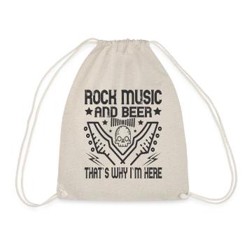 Rock and Roll Bier Liebhaber - Turnbeutel - Natur - Vorne