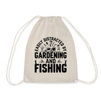 Facilement distrait par le jardinage et la pêche - Garde - Sac de sport léger - nature - Devant
