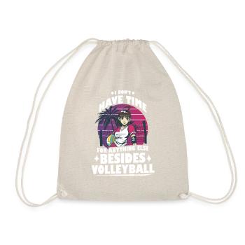 Volleyball Beachvolleyball Geschenk Strand - Turnbeutel - Natur - Vorne