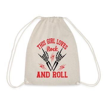 Rock and Roll Girl - Drawstring Bag - nature - Front