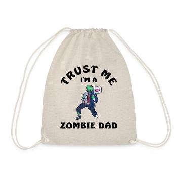 Trust Me I Am A Zombie Dad - Drawstring Bag - nature - Front