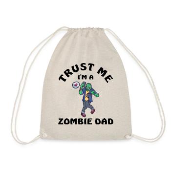 Trust Me I Am A Zombie Dad - Drawstring Bag - nature - Front