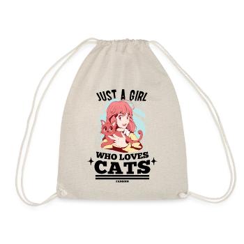 Juste une fille qui aime les chats - Sac de sport léger - nature - Devant