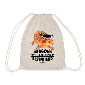 Bearded dragon Australia Terrarium Reptile - Drawstring Bag - nature - Front